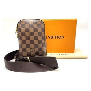 100% Authentic Louis Vuitton Damier Ebene Geronimos Crossbody